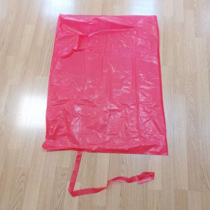 200pcs Red Disposable Water Soluble Laundry Bags With Red Strip