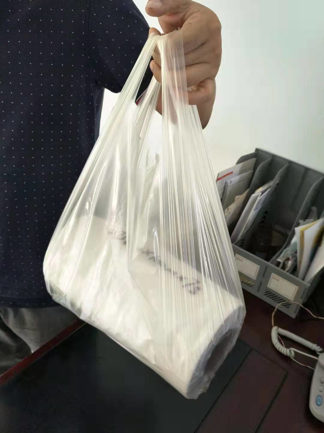 100 Biodegradable Pva Water Soluble Bags T Shirt Shopping Custom Printed Logo