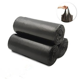 Plastic Customized PLA Biodegradable Trash Bags Black Color On Roll