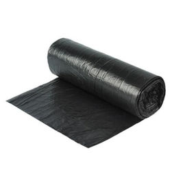Plastic Customized PLA Biodegradable Trash Bags Black Color On Roll