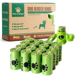 Non - Toxic 100% Biodegradable Poop Bags , Biodegradable Plastic Bags Refill Rolls