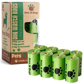 Non - Toxic 100% Biodegradable Poop Bags , Biodegradable Plastic Bags Refill Rolls