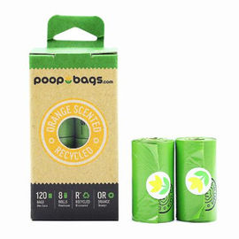 PLA Biodegradable Poop Bags Pet Dog Use With Dispenser Custom Logo Available