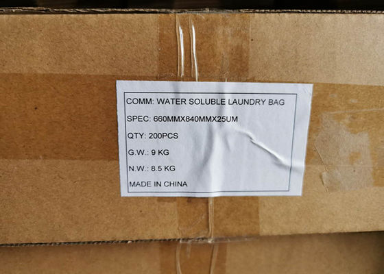 Laundry Bags for Soiled Linens, Hot Water Soluble - Economy, Polyvinyl Alcohol Film, Clear - 0.8 mil