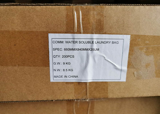 Hot Water Soluble Laundry Bags, Hotel / Hospital Polyvinyl Alcohol Dissolving Washing Bags
