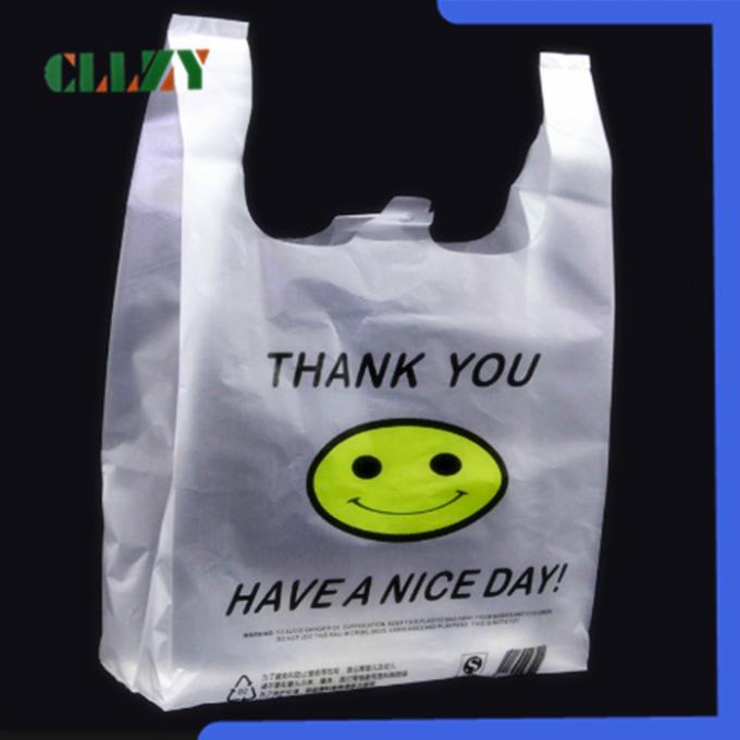 Custom Printed Biodegradable Shopping Bags , PLA Degradable Plastic Bags